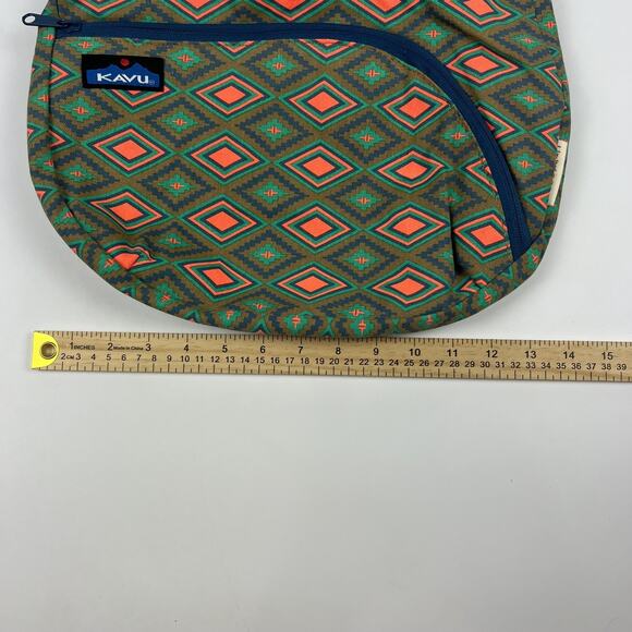 KAVU Side Saddle Crossbody Shoulder Bag Limited Edition Aztec Geometric Print - Picture 9 of 10